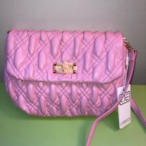 Soft leather pink crossbody